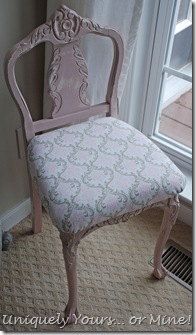 Antoinette Pink paintedvintage vanity chair