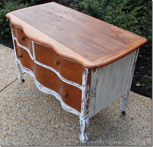 Vintage curvy claw foot chest painted white ASCP