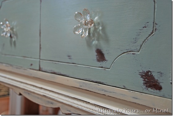 Painted buffet blue and white