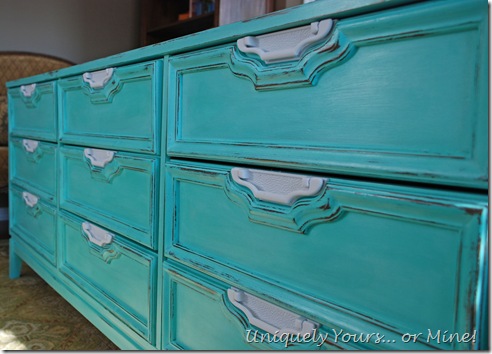 Santa Fe Turquoise painted dresser 