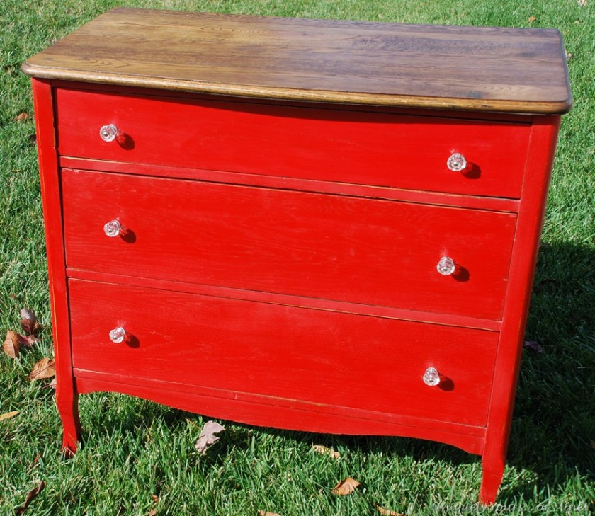 Painted Oak chest, Emperor's Silk