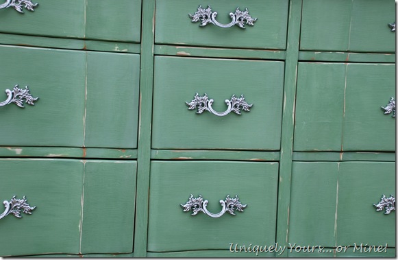 Blue Green Painted French Dresser Annie Sloan and CeCe Caldwell