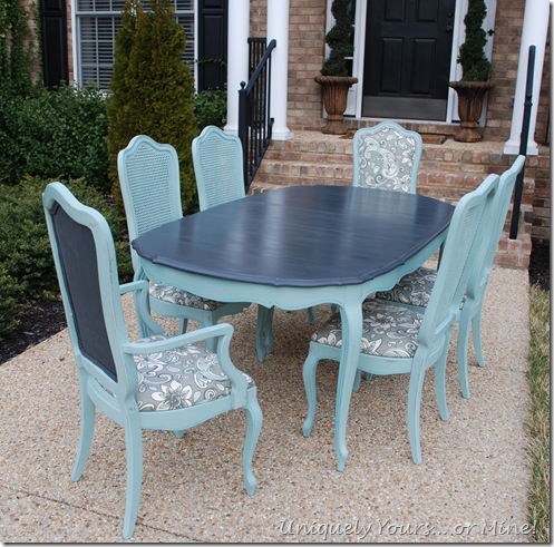 Painted vintage French Thomasville Dining table