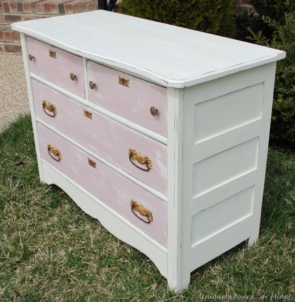 pink and white dresser Decorative Patterned Chest Of Drawers  Bone  Menthome USA and other bedroom essentials Woodpeckers Furniture and Mattress 6