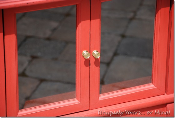 coral painted side table