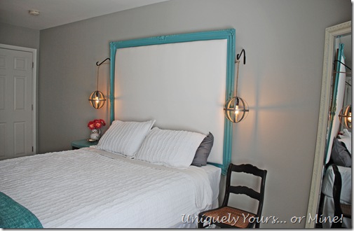 blue and gray bedroom makeover