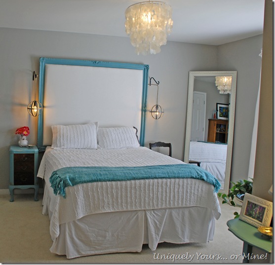 blue and gray bedroom makeover