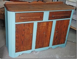 Custom painted art deco buffet