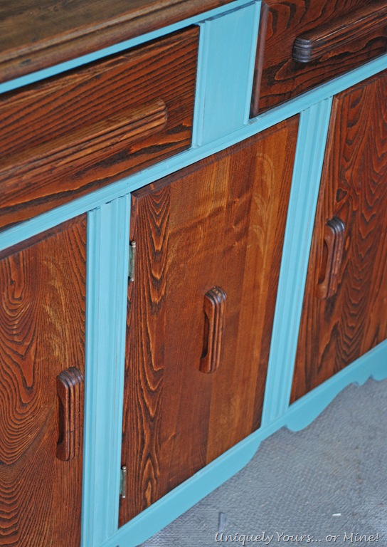 Custom painted art deco buffet