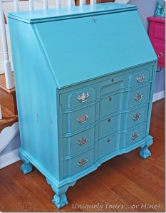Provence blue painted sectretary
