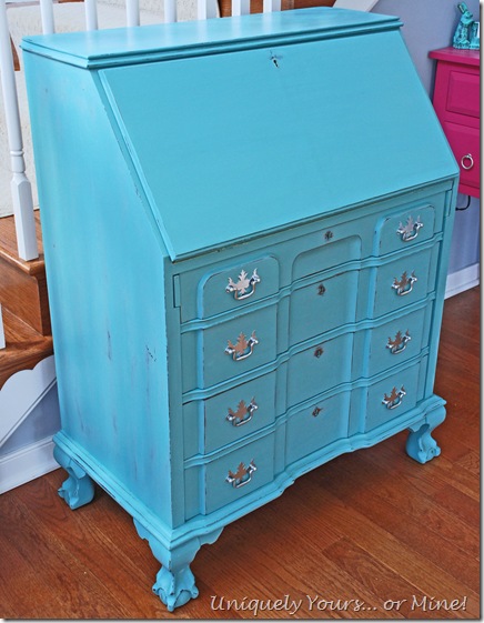 Provence blue painted desk