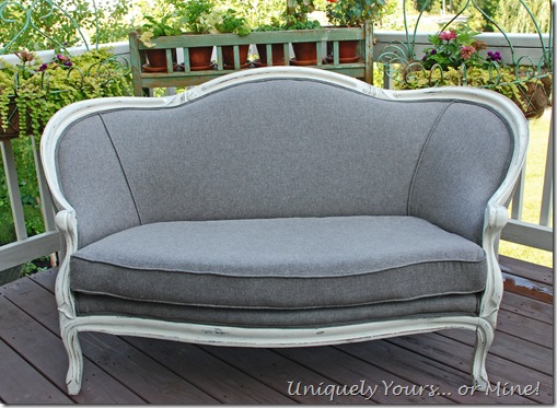 How to reupholster a vintage settee