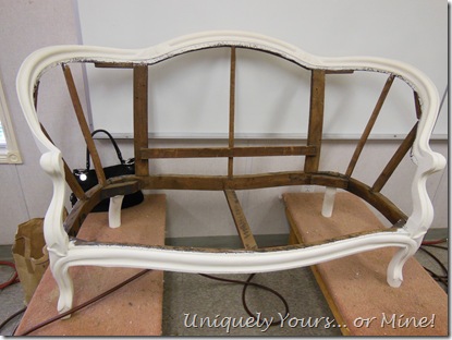 Painted vintage settee