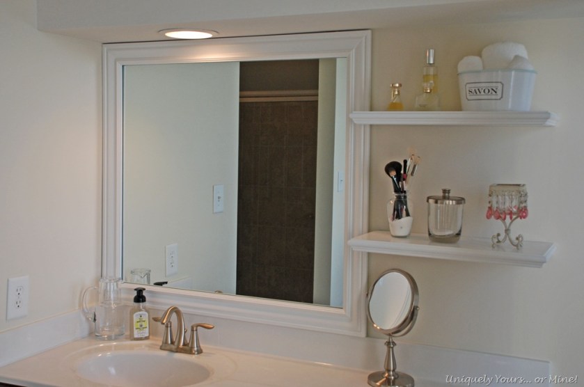 framing a bathroom mirror