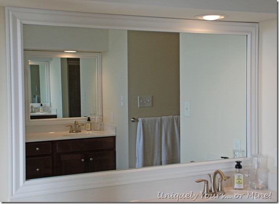 framing a bathroom mirror