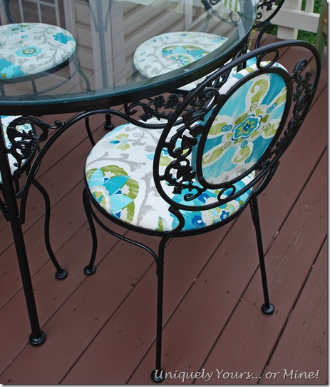 Vintage wrought ironpatio set updated refinished