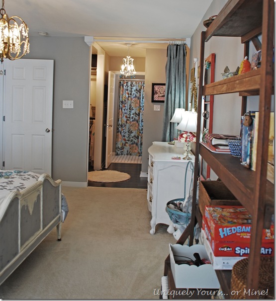 updated girls grey painted bedroom