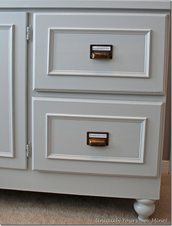 Stonington Gray painted credenza