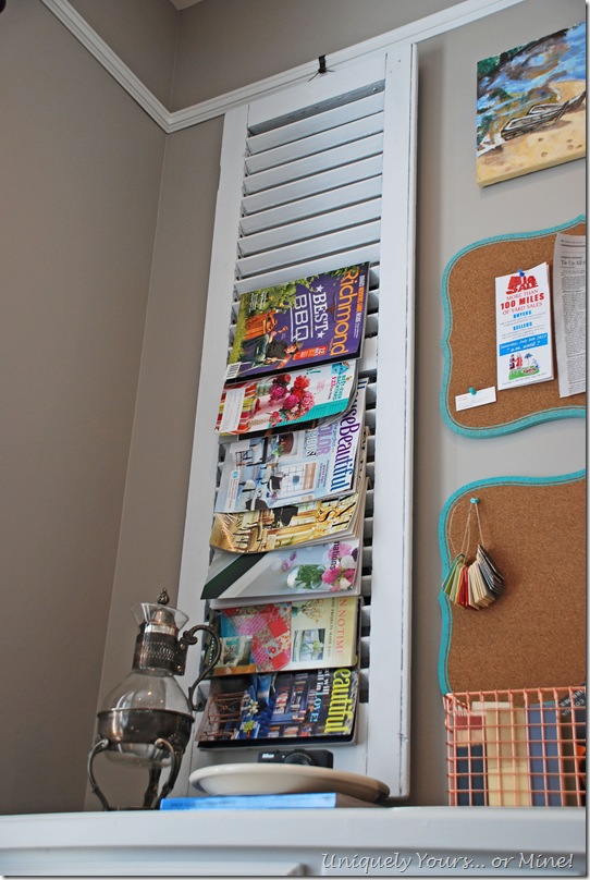 Office shutter magazine storage
