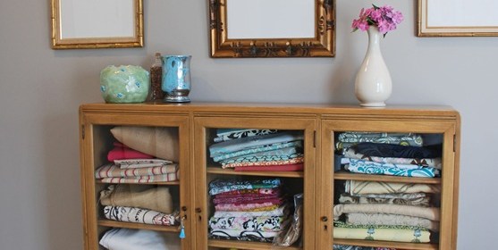 Gray painted office study