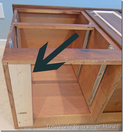 Adding feet to credenza