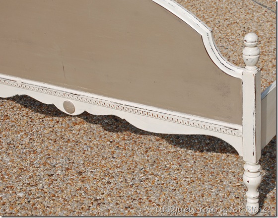 coco and old white painted bed