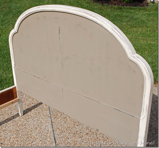 coco and old white painted bed