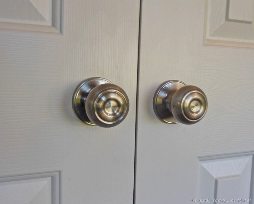 changing out brass doorknobs for nickel knobs