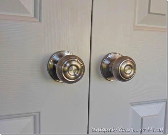 changing out brass doorknobs for nickel knobs