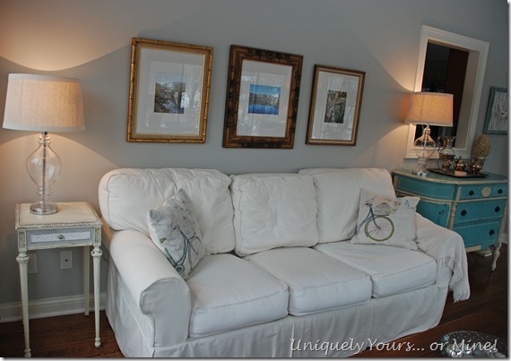 vintage frames with nature photos as art