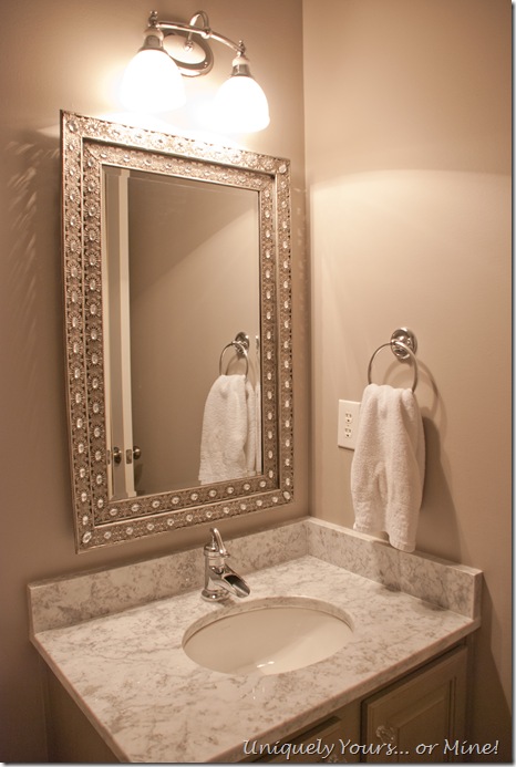 Gray & white marble vanity top