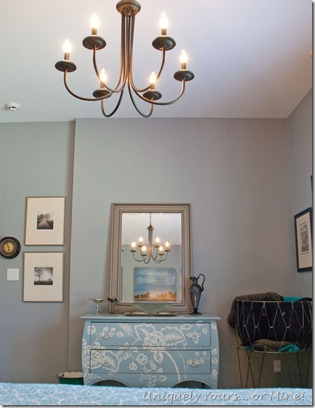 blue gray guest basement bedroom