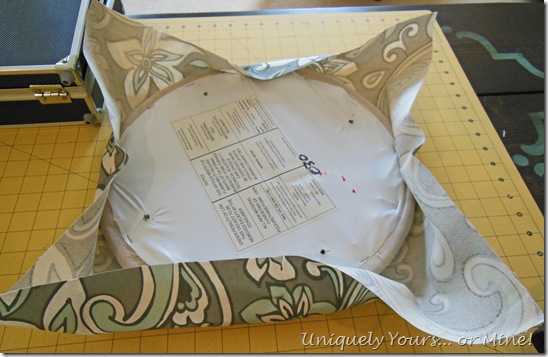 DIY recovering a vanity chair