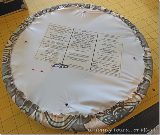 DIY recovering a vanity chair