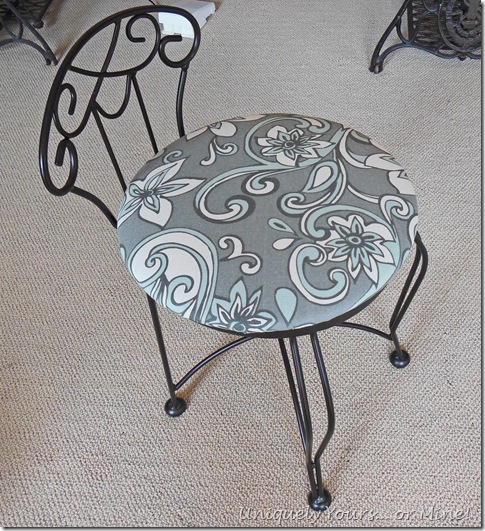 DIY recovering a vanity chair