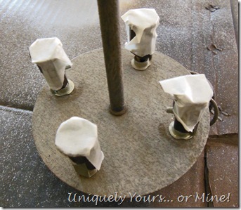 DIY vintage pendant light painting