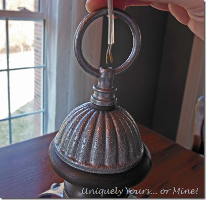 DIY vintage pendant light rewiring