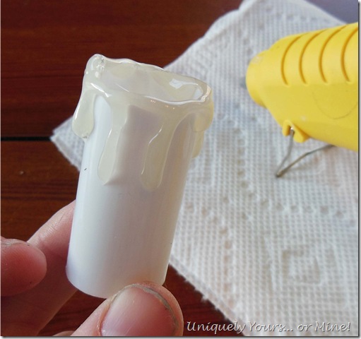 Faux wax candle covers DIY