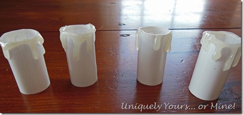 Faux wax candle covers DIY