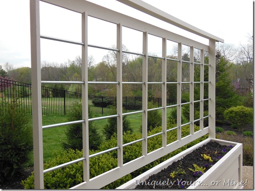 privacy screening with a planter trellis