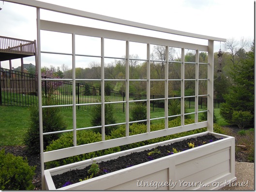 privacy screening with a planter trellis