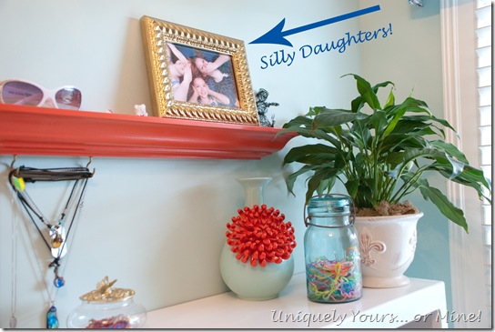 Jewelry organization in the closet makeover