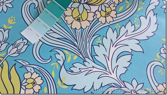 Amy Butler Wallpaper for laundry room