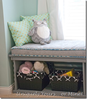 Teenage girl bedroom blue, coral & gray