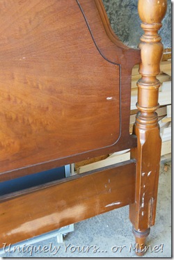 Vintage wood full bed