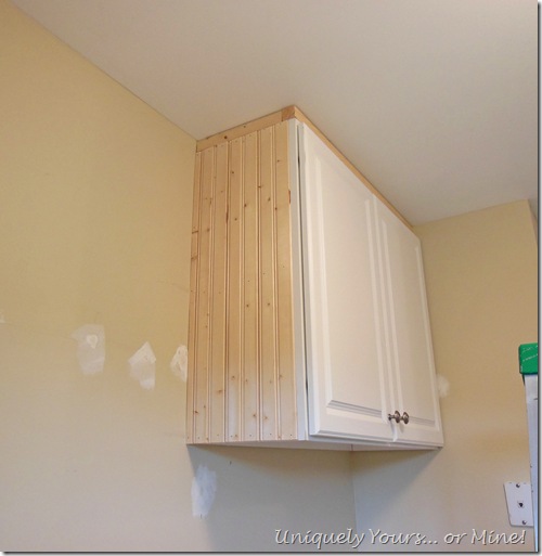 Adding molding to embellish cabinet