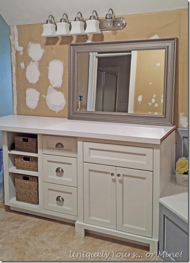 Installing new vanity in master bathroom