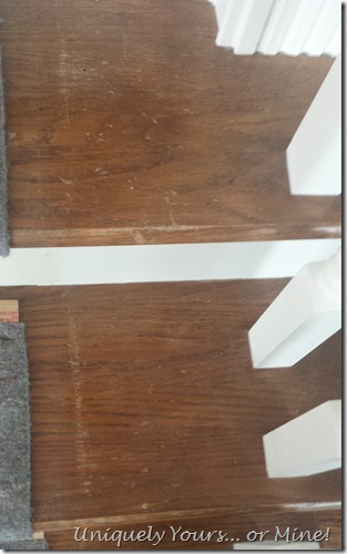 Repairing scratched stair treads