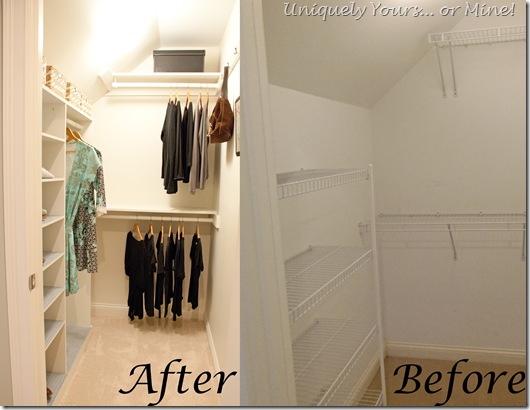 Before and After closet update and remodel