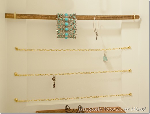 DIY custom closet jewlery display storage